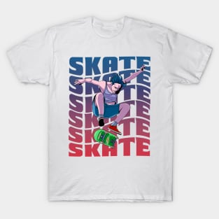 Skateboarder Kickflip Sk8er Boi Skate Skateboarding T-Shirt